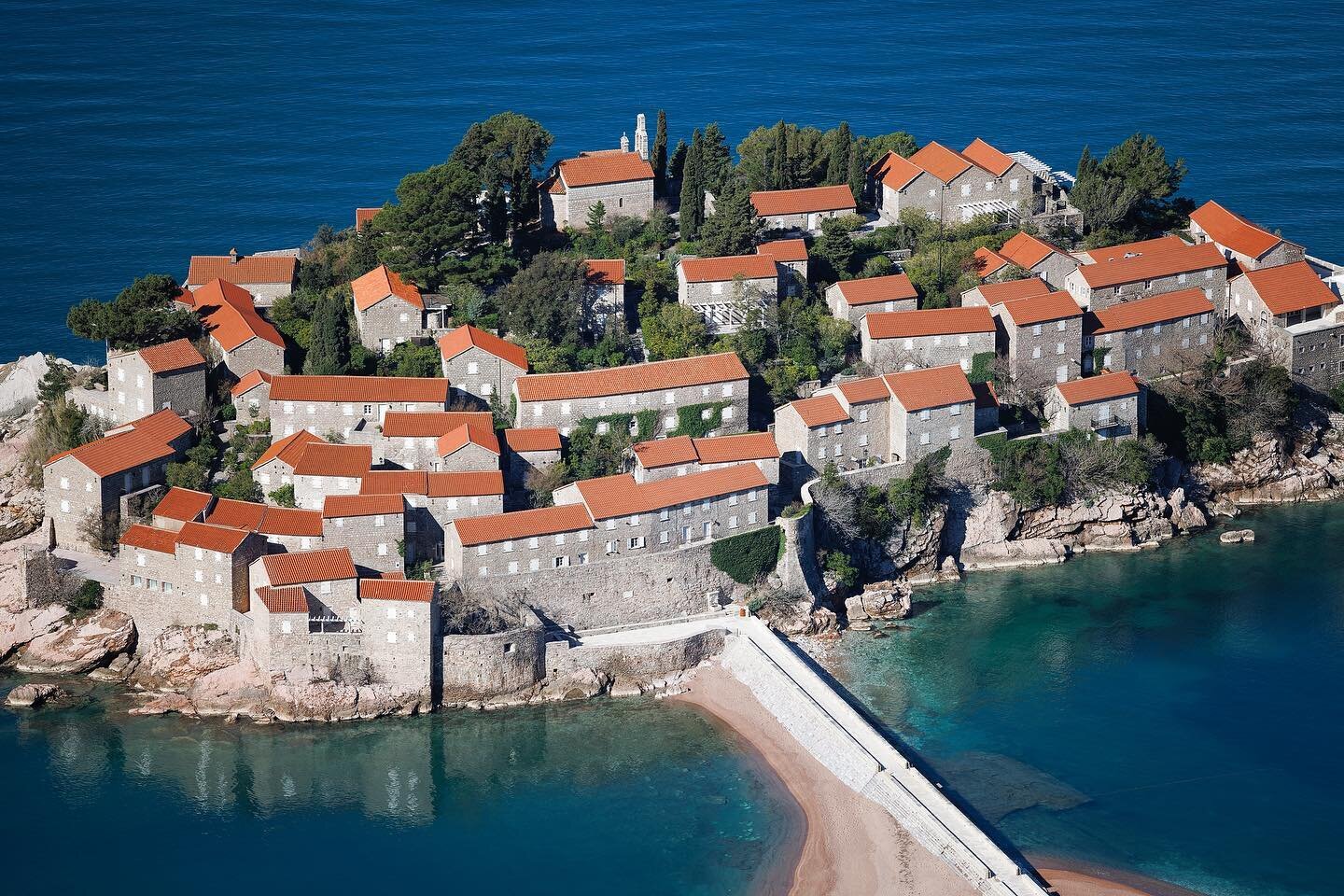 Sveti Stefan.

Located off the coast of Montenegro, this improbable and now-exclusive resort island has a fascinating history. Among many things, it was once a haven for pirates of the Adriatic Sea! Due to the pandemic, the resort was closed and we h