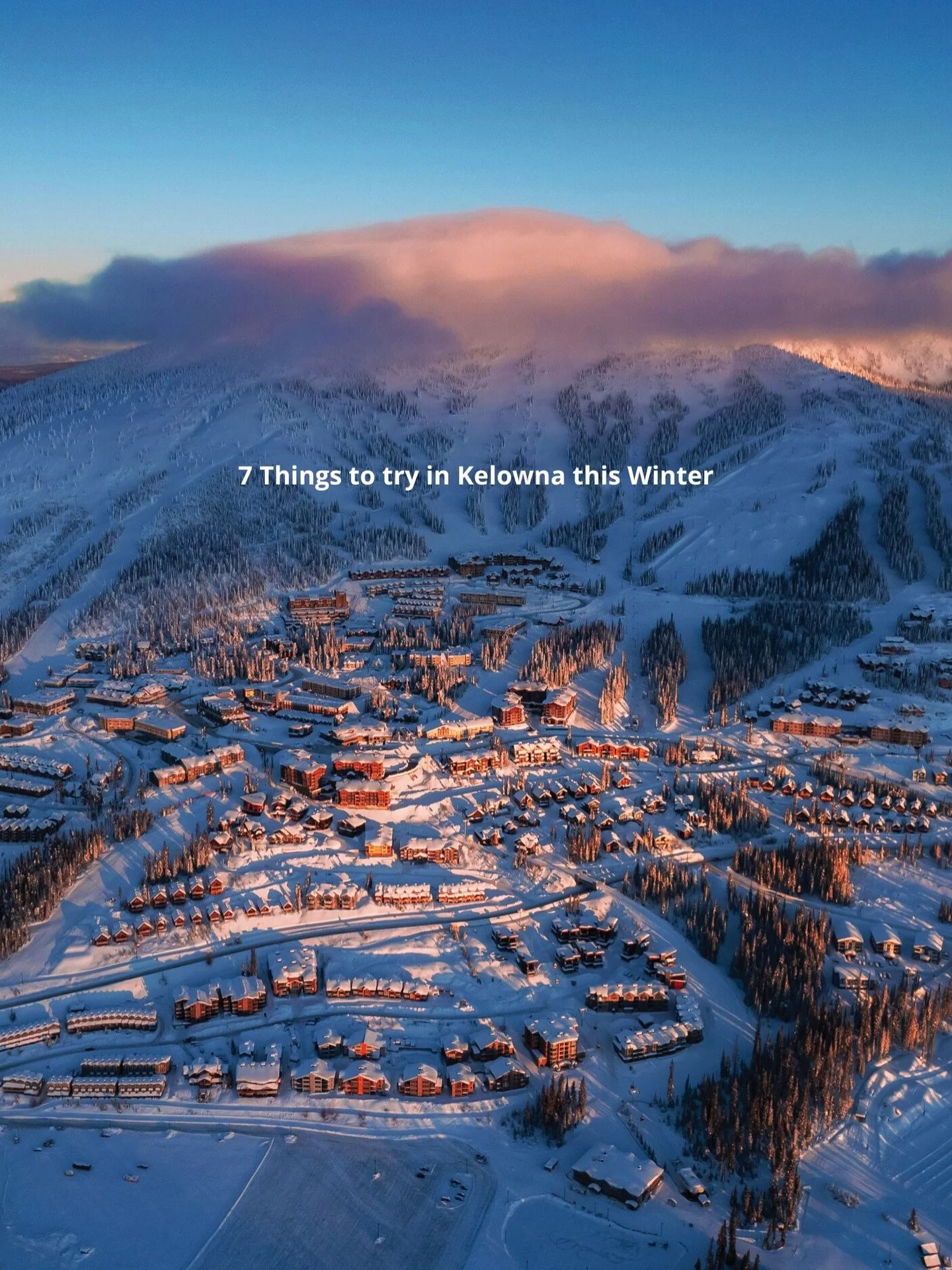 7 Things to Try in Kelowna this Winter ❄️ 

1. Ski or Snowboard at @skibigwhite 

2. Explore everything Big White has to offer including: ice skating on Canada&rsquo;s highest outdoor rink, tubing, dog sledding, sleigh rides, snowmobiling, ice climbi