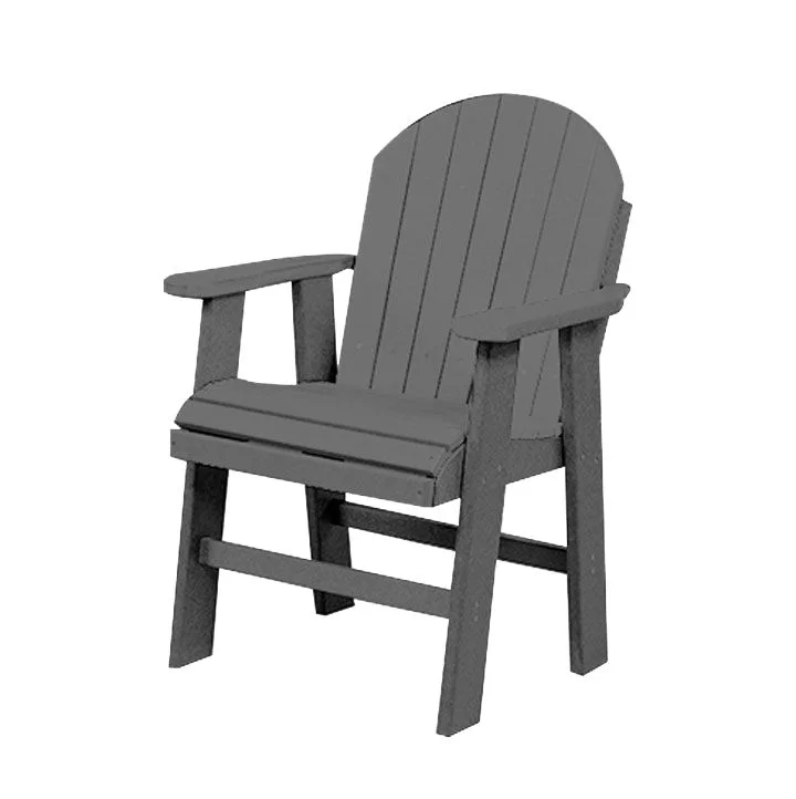 Table Height Poly Patio Chair | Slate Gray