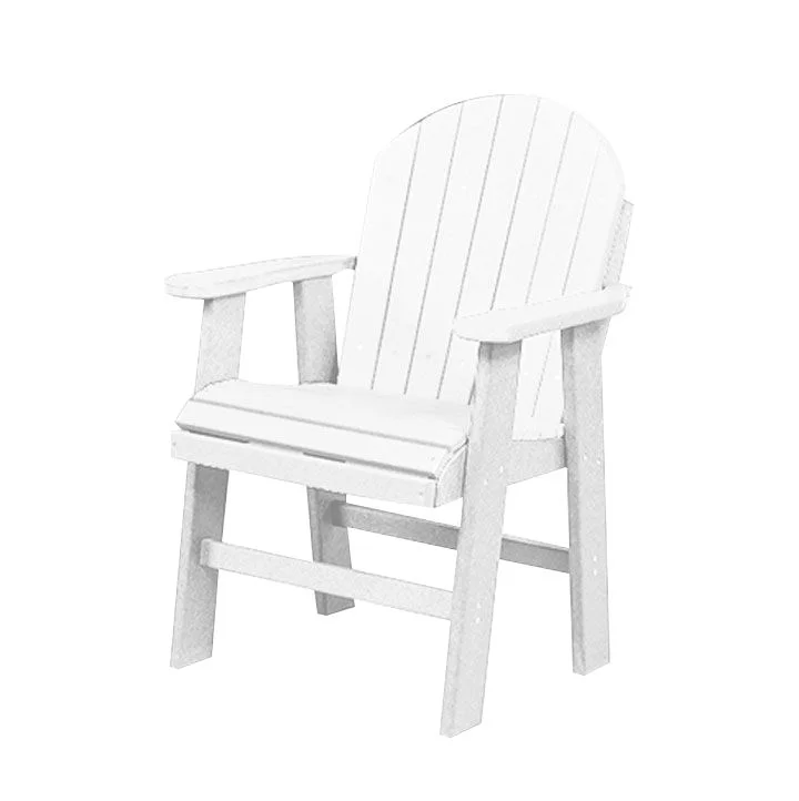 Table Height Poly Patio Chair | White