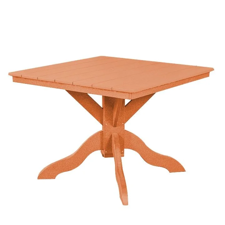 Poly Adirondack Dining Table | tangerine