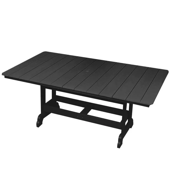6' Dining Height Poly Adirondack Table | Black