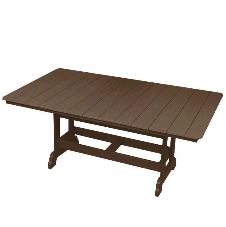 6' Dining Height Poly Adirondack Table | Brown