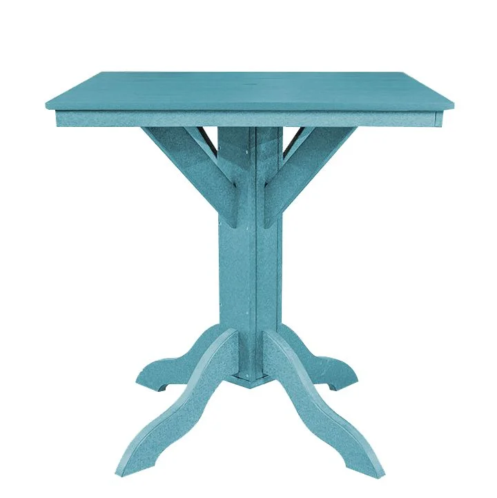 Bar Height Square Table | Aruba Blue
