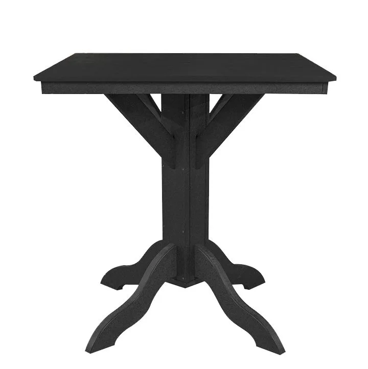 Bar Height Square Table | Black