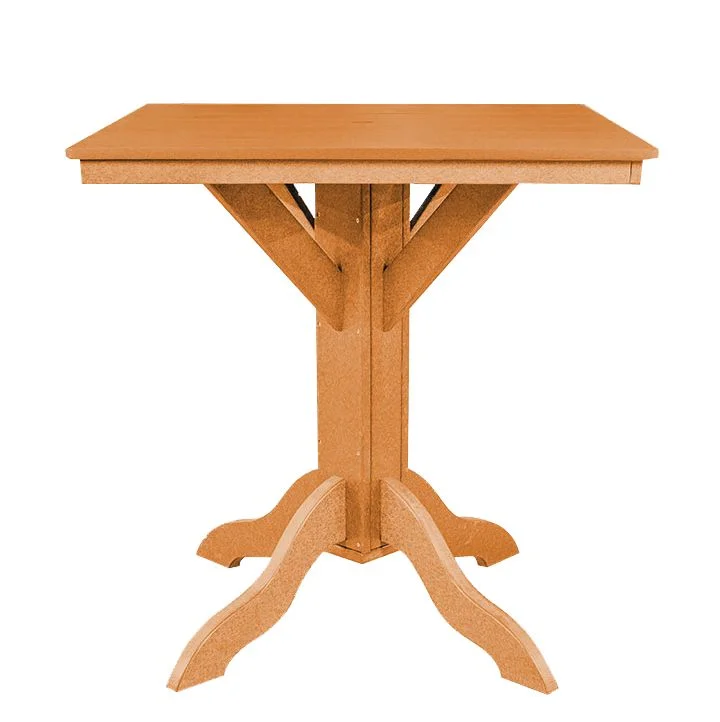 Bar Height Square Table | Tangerine