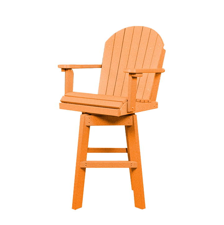 Counter Height Poly Swivel Chair | Tangerine