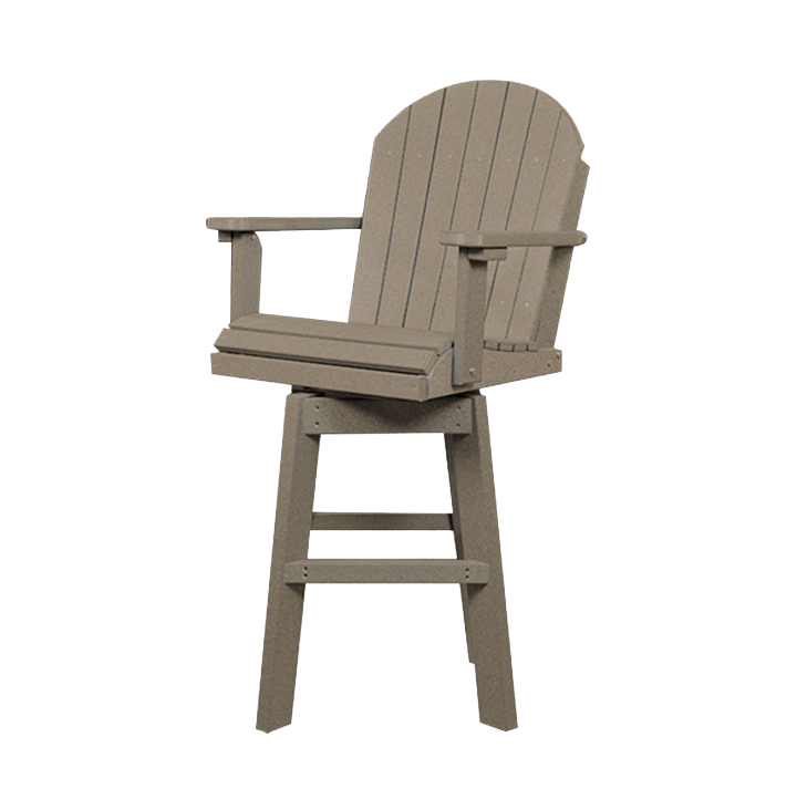 Counter Height Poly Swivel Chair | Weathered Wood