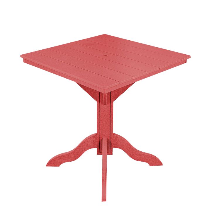 Counter Height Table | Ruby Red