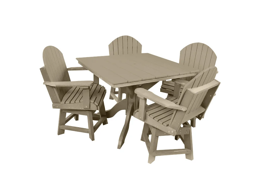 Full Adirondack Dining Set | Weather Wood