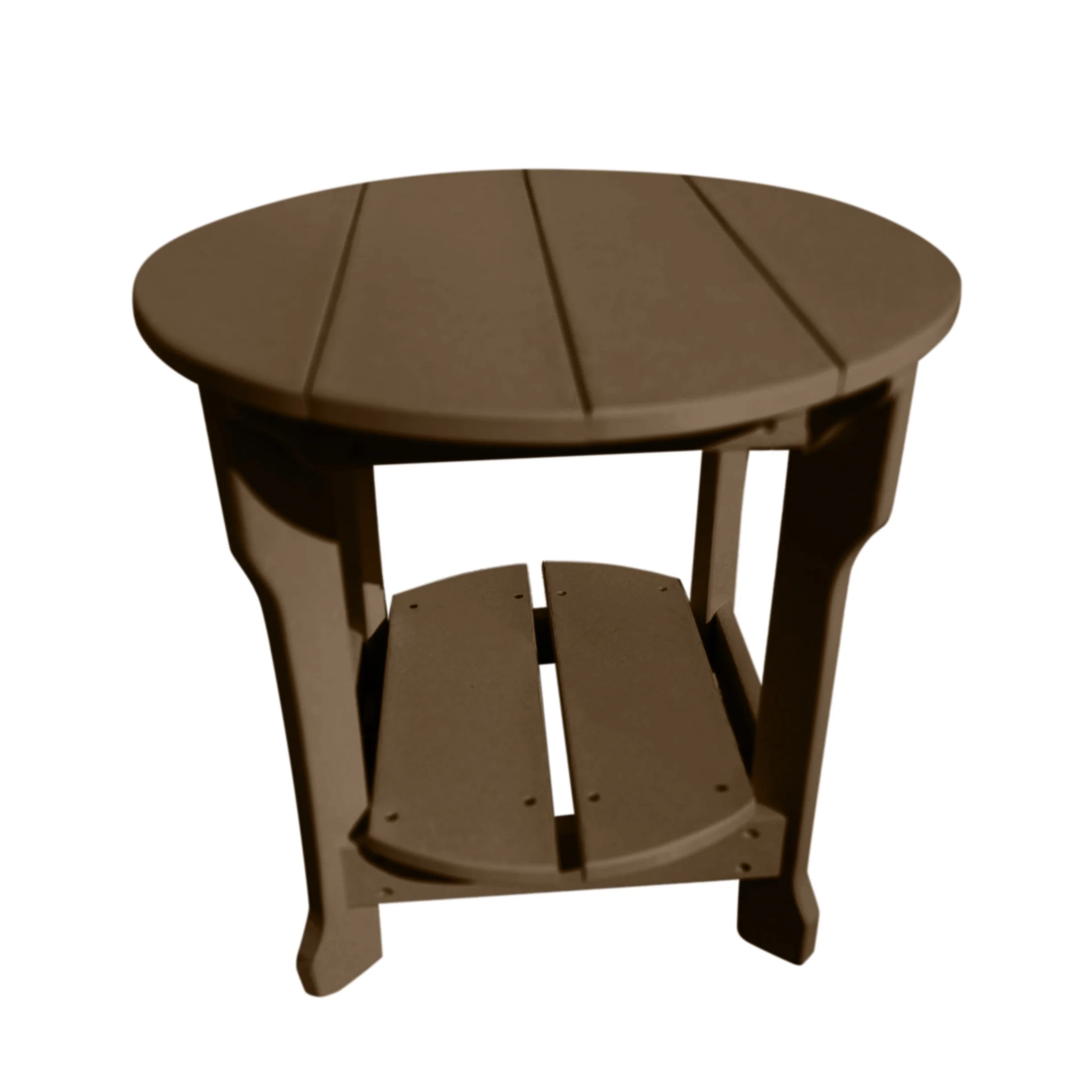 Round End Table | Brown