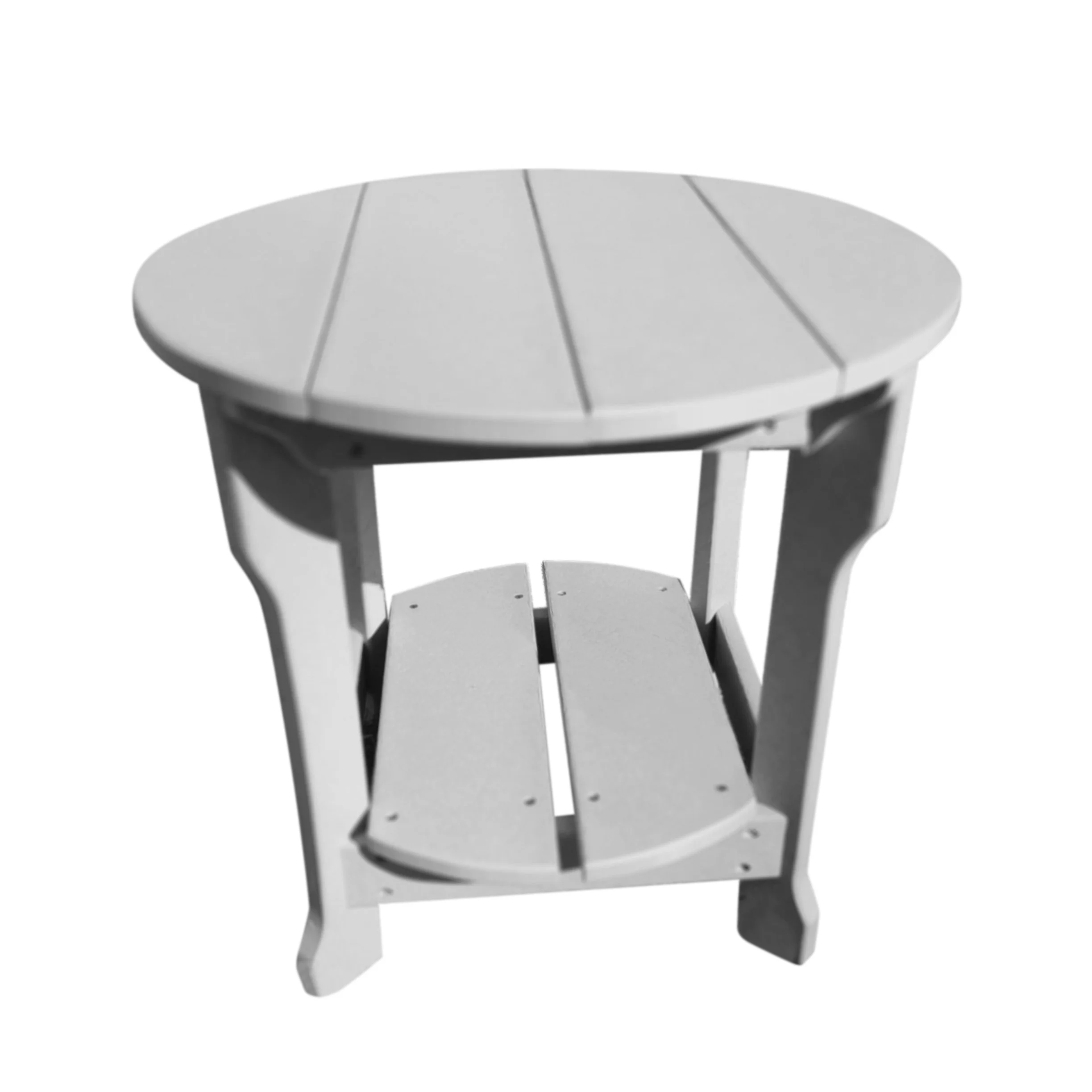 Round End Table | Light Gray