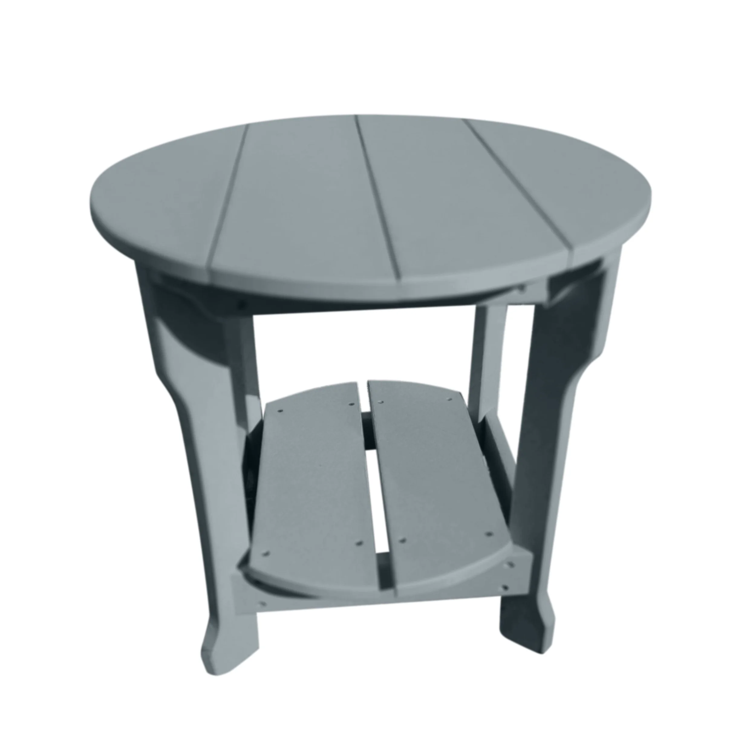 Round End Table | Slate Gray