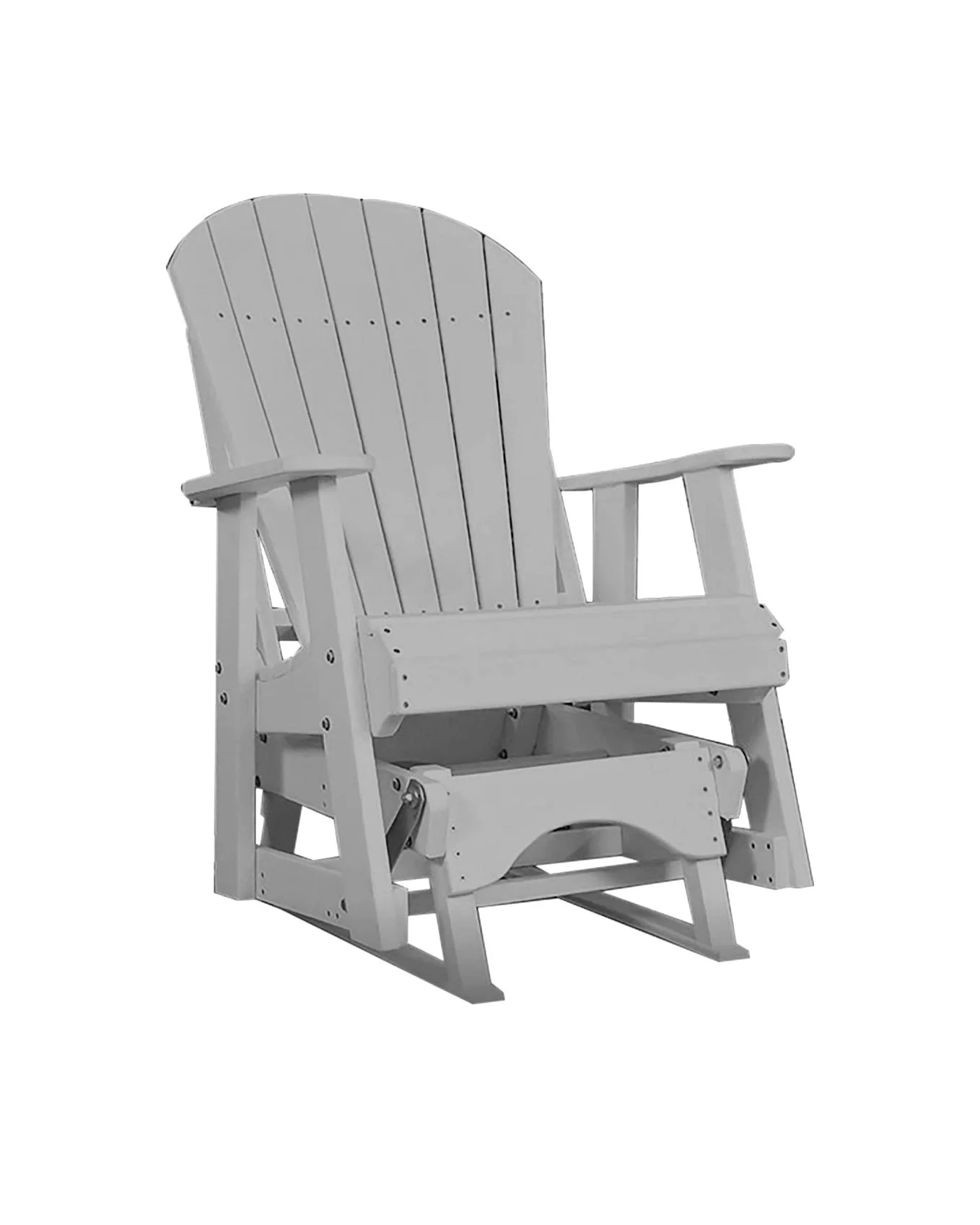 Poly Adirondack Glider | Light Gray