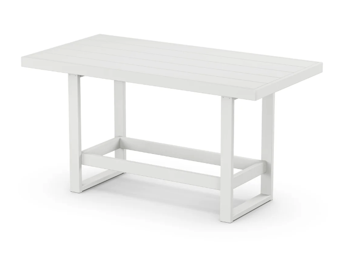 36"x78" Counter Height Poly Table (minimalist style) | White