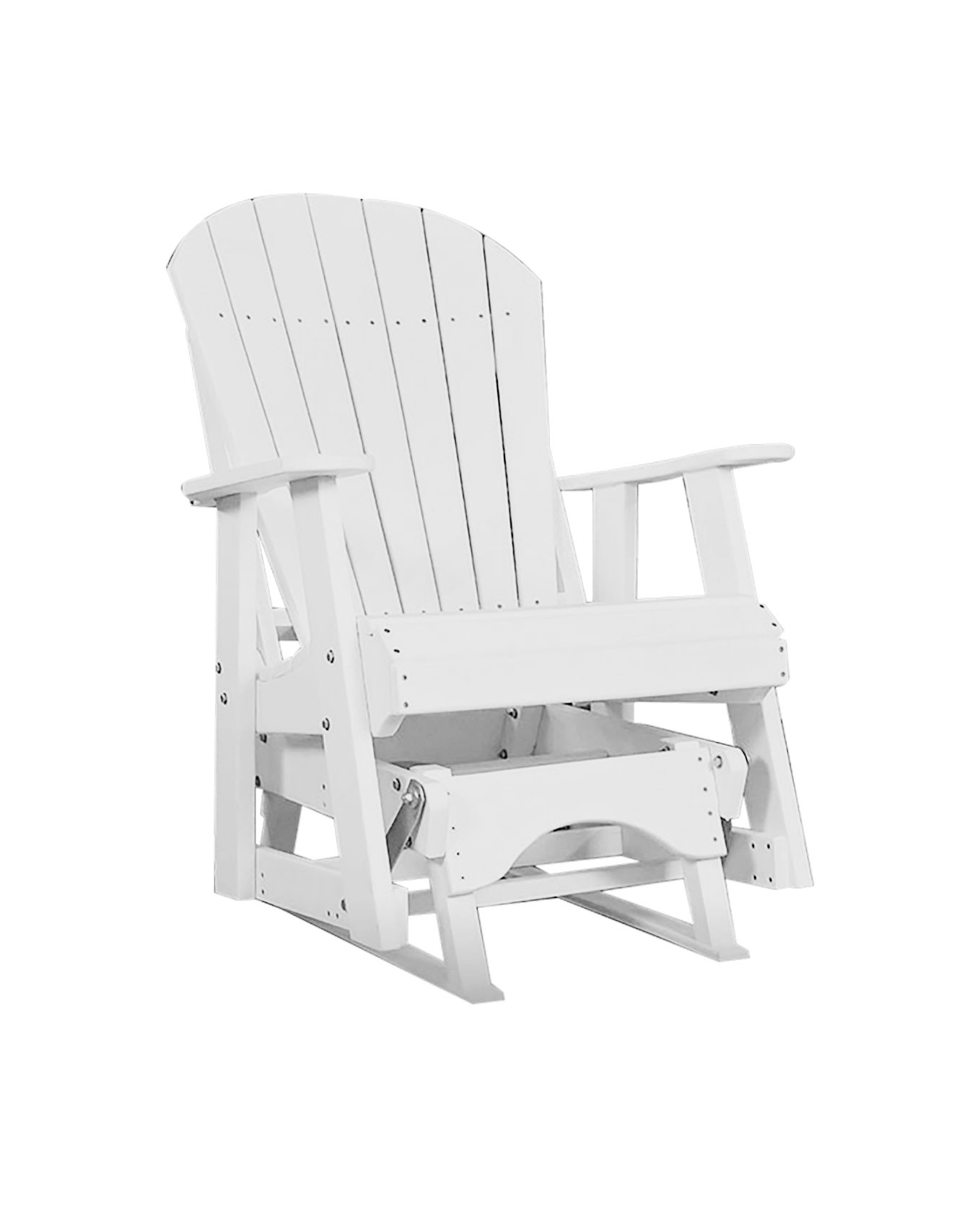 Poly Adirondack Glider | White