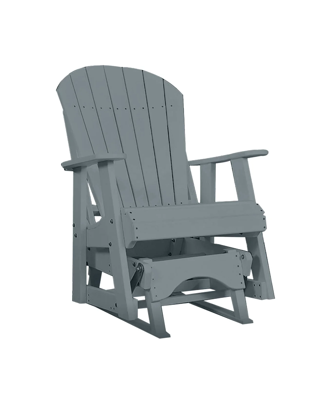 Poly Adirondack Glider | Slate Gray