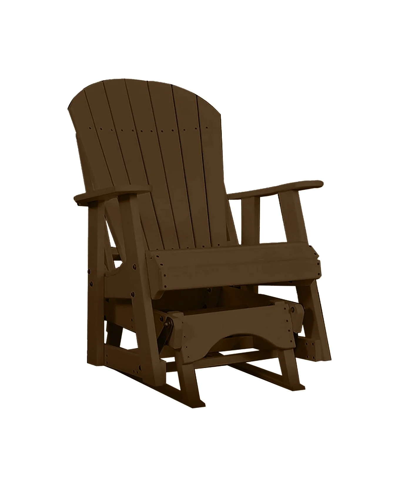 Poly Adirondack Glider | Brown