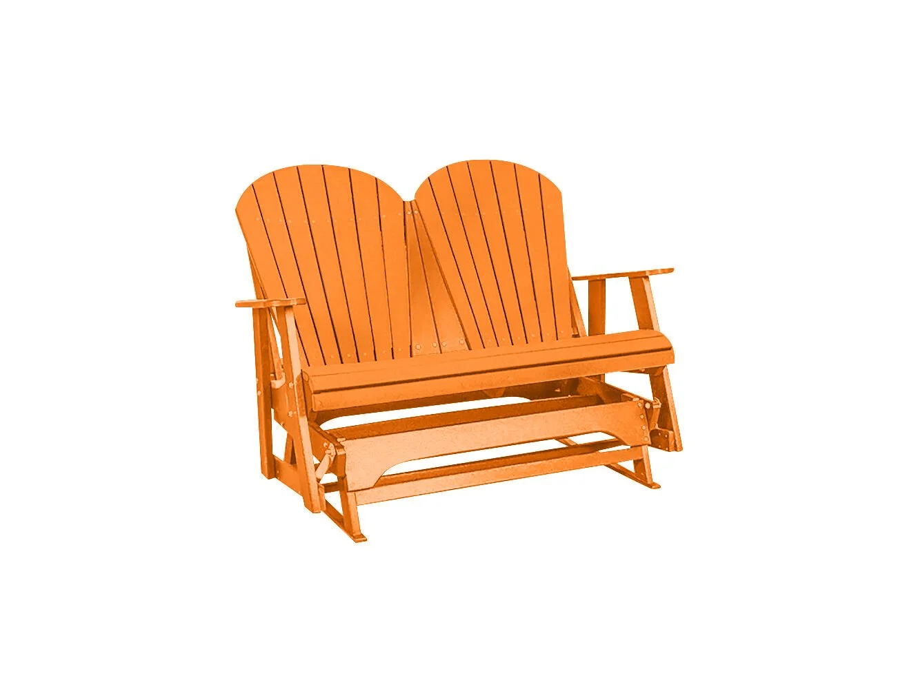 4’ Double Adirondack Glider Tangerine