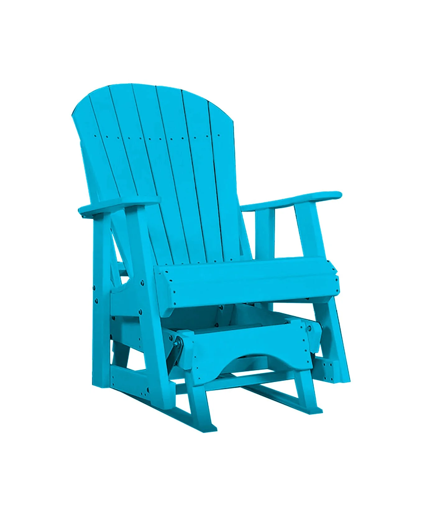 Poly Adirondack Glider | Aruba Blue
