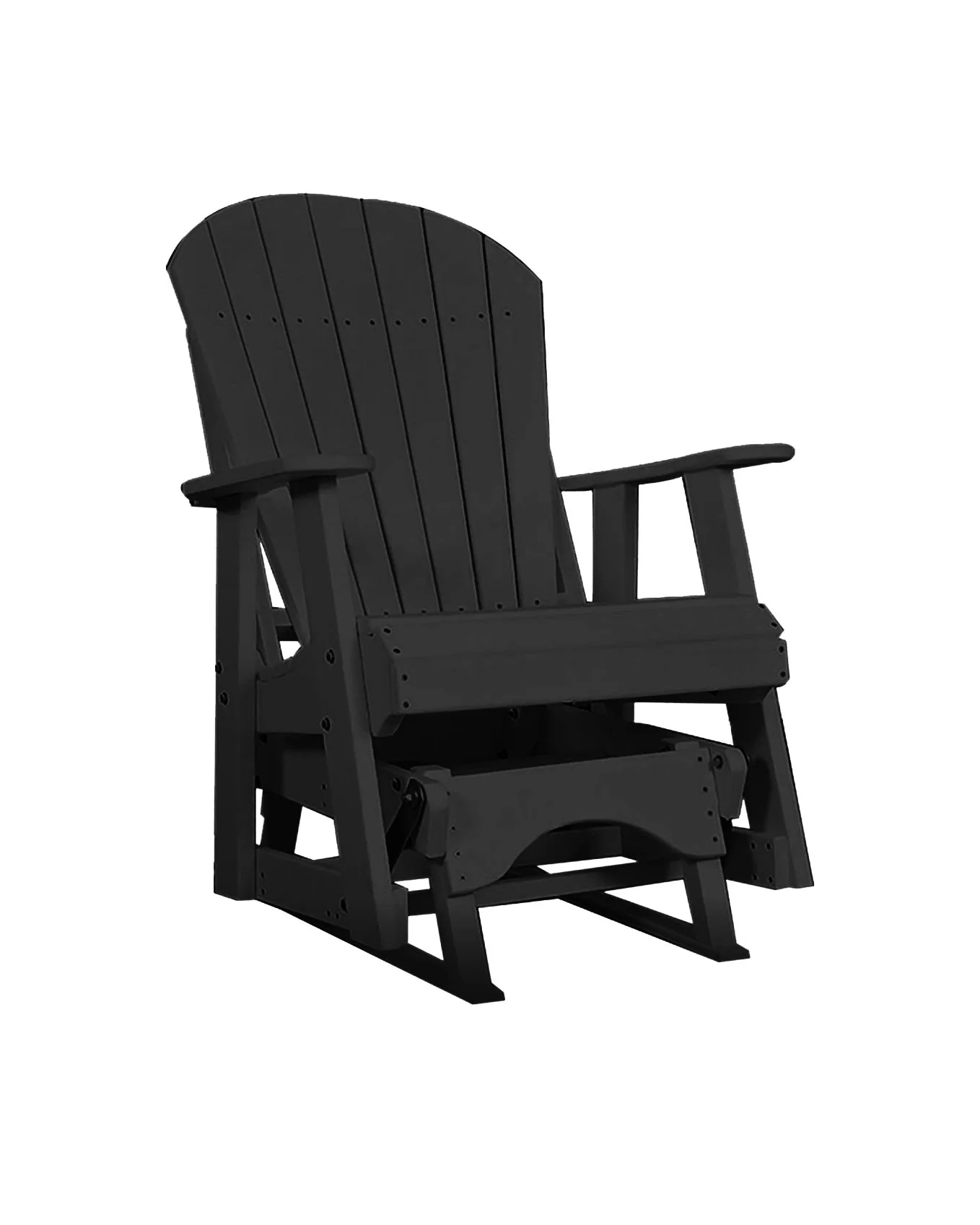 Poly Adirondack Glider | Black