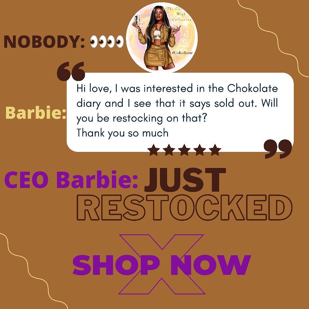 🗣🗣I know barbies🥺 it&rsquo;s been a minute butttt I promise I&rsquo;ve been working very hard to make sure our 3D mink collection is perfect. The wait is OVER &amp;&amp; we are back up and blinking with nothing but ChoKolate 😝🤎 Click link in bio