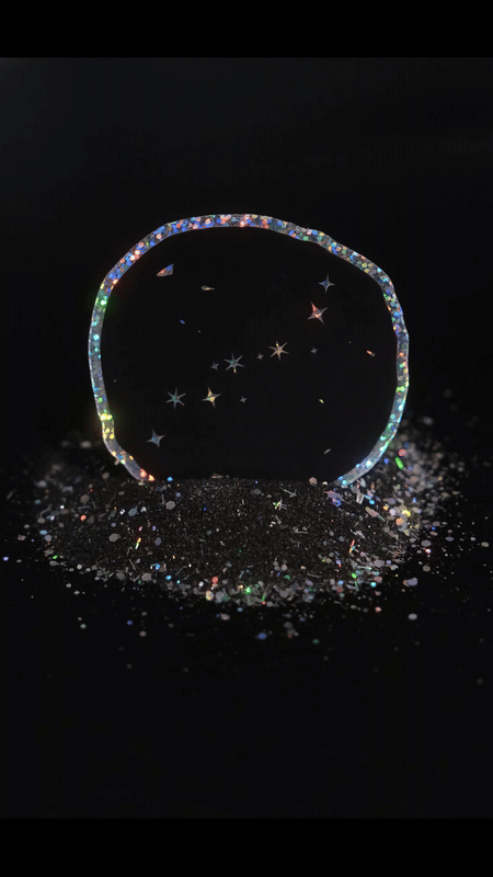 Sticker "Stones and Moonlight - Ciel étoilé" holographique pailleté