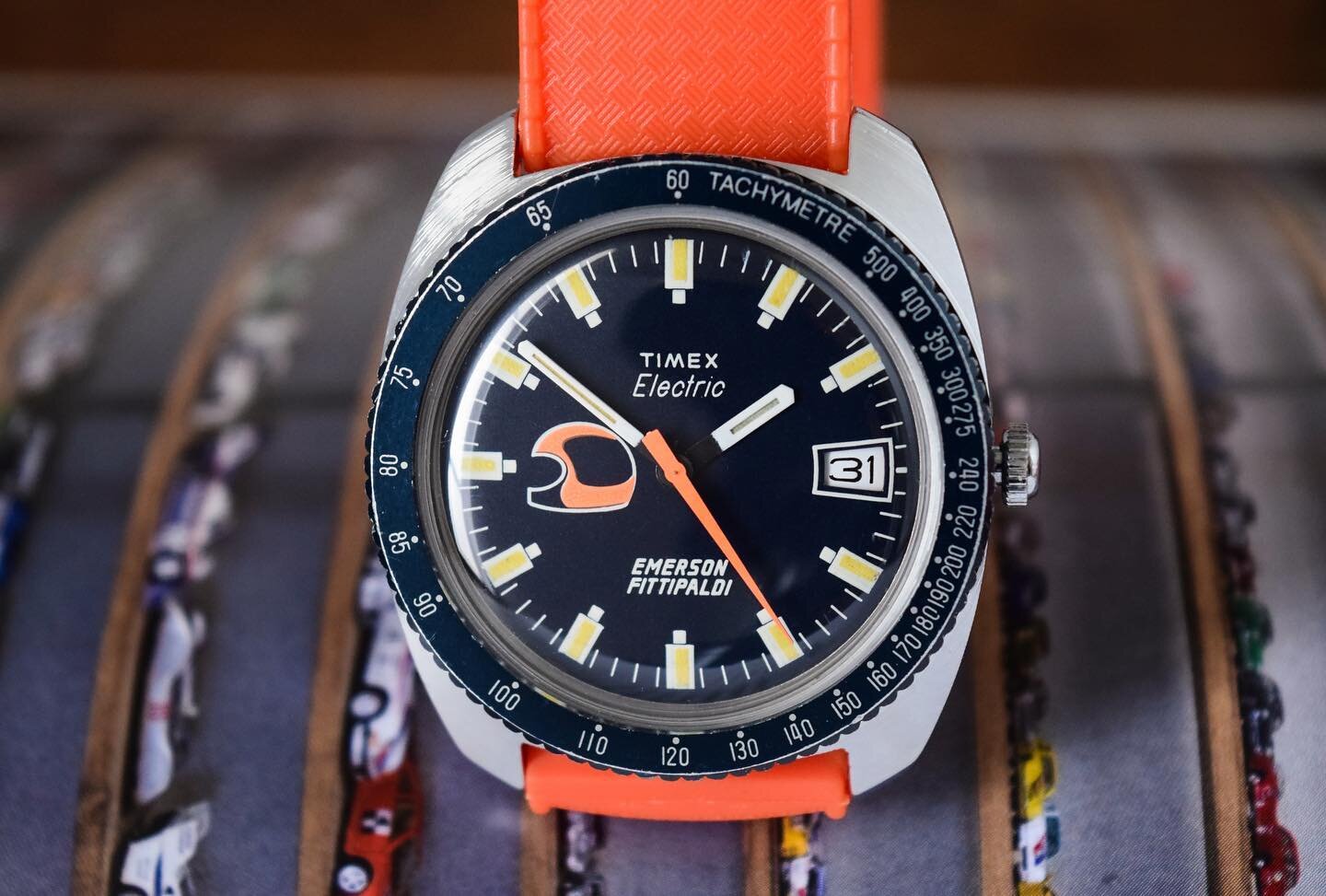 In honor of the beginning of the Formula 1 Racing season, I bring to your some Emerson Fittipaldi  x Timex 70s treats.

Enjoy!
__________________________
#timex #racing #vintagetimex #heritagetimex #heritage1854 #whatsonmywrist #wristcandy #horology 