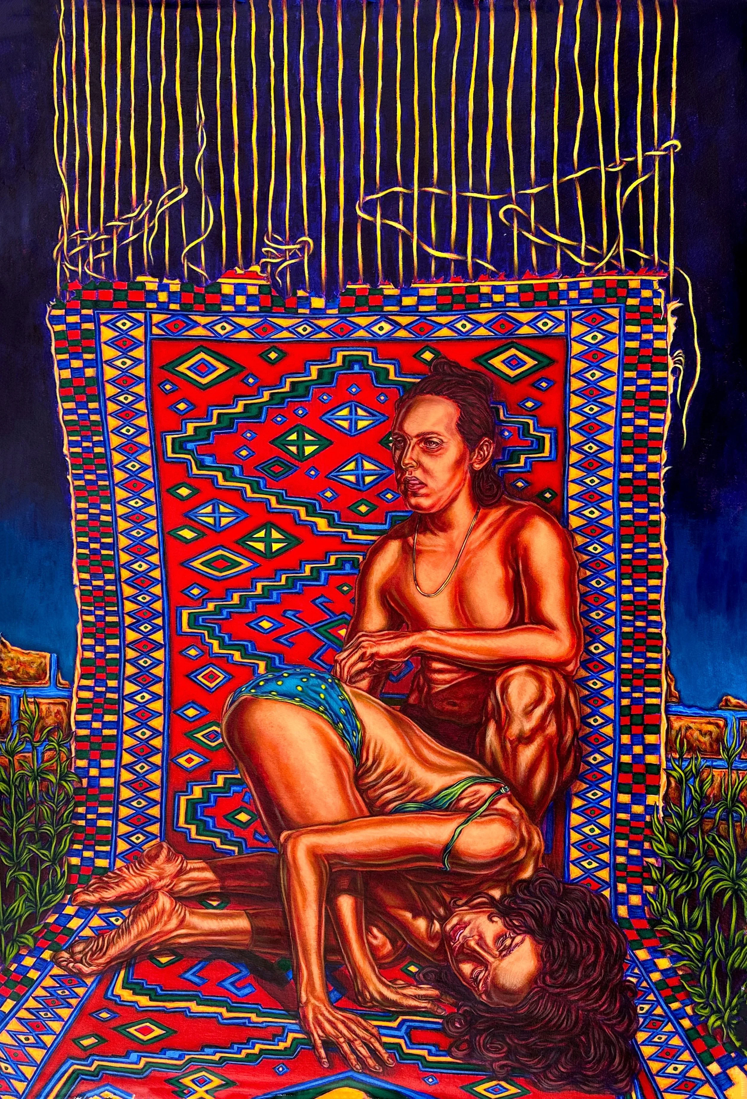 Turning Endlessly Upon Myself/ Something Withstanding(?) Acrylic on canvas