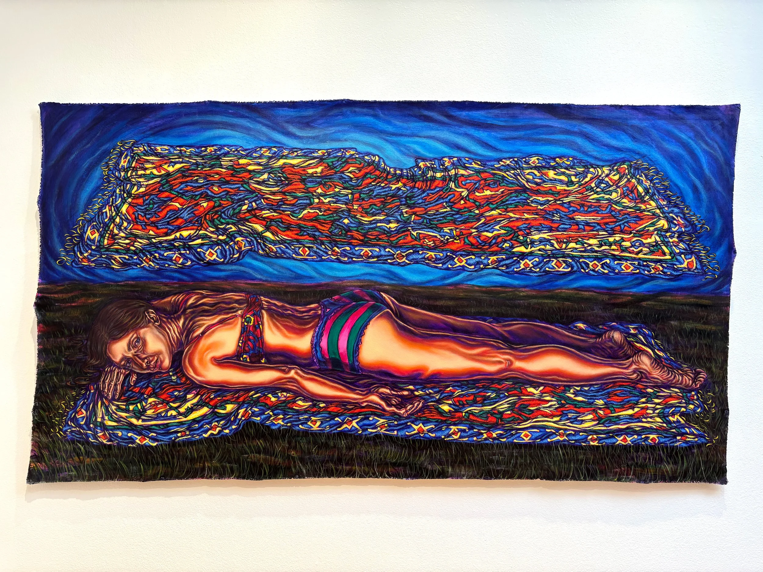   Hasret   46.5” x 84”  acrylic on unstretched canvas 