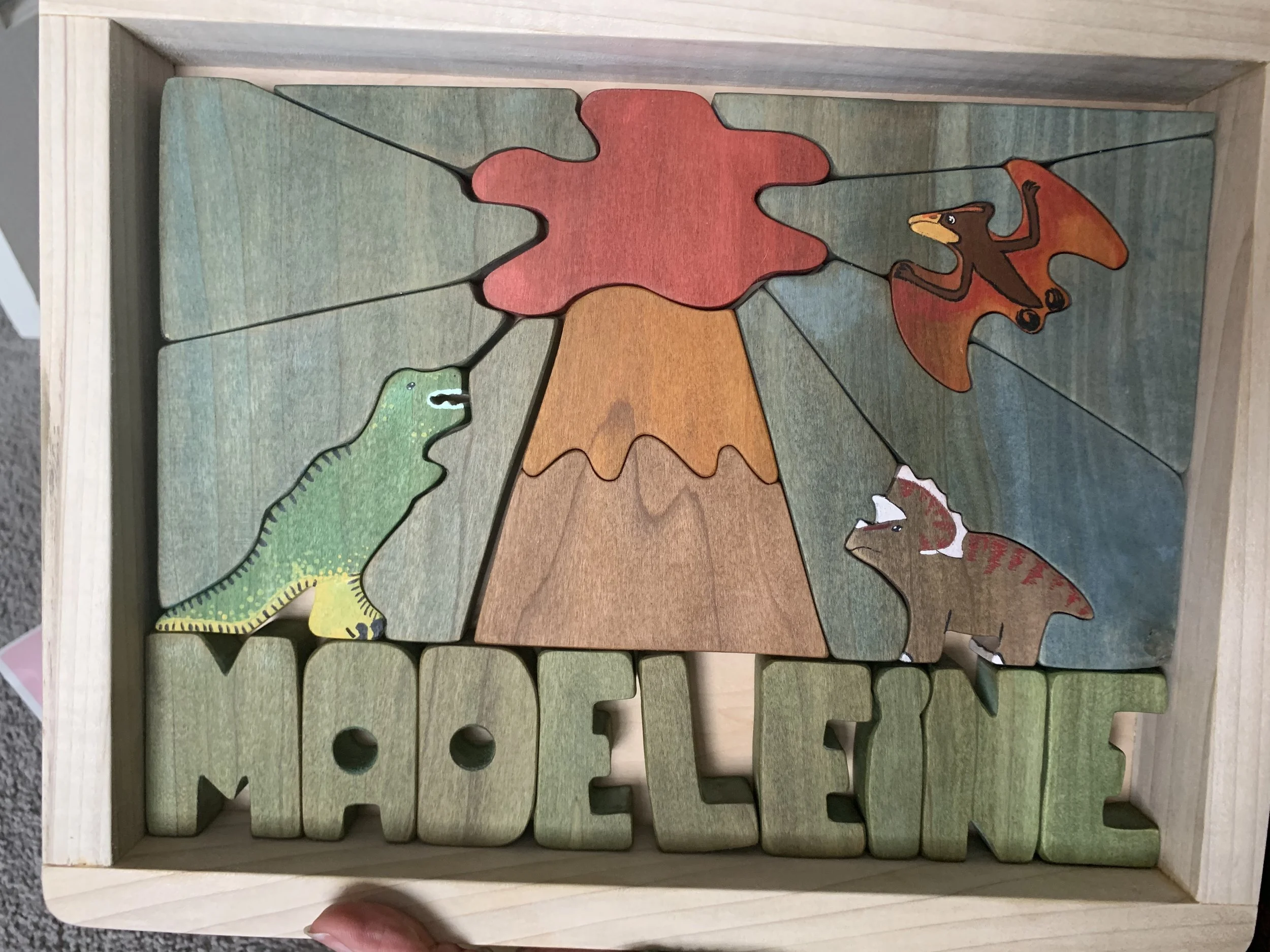 3 Dinos and a Volcano