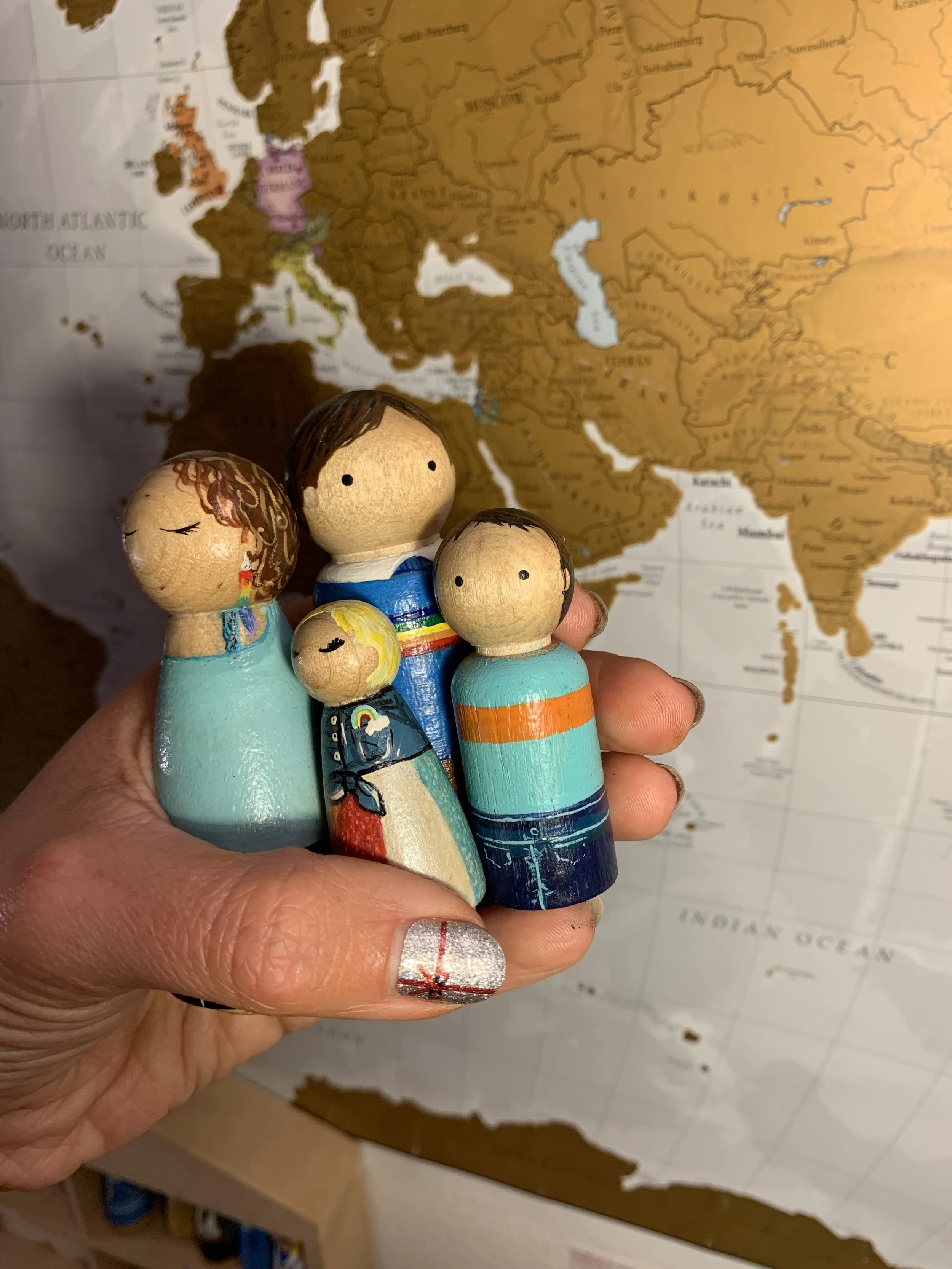 Custom Peg Doll Family