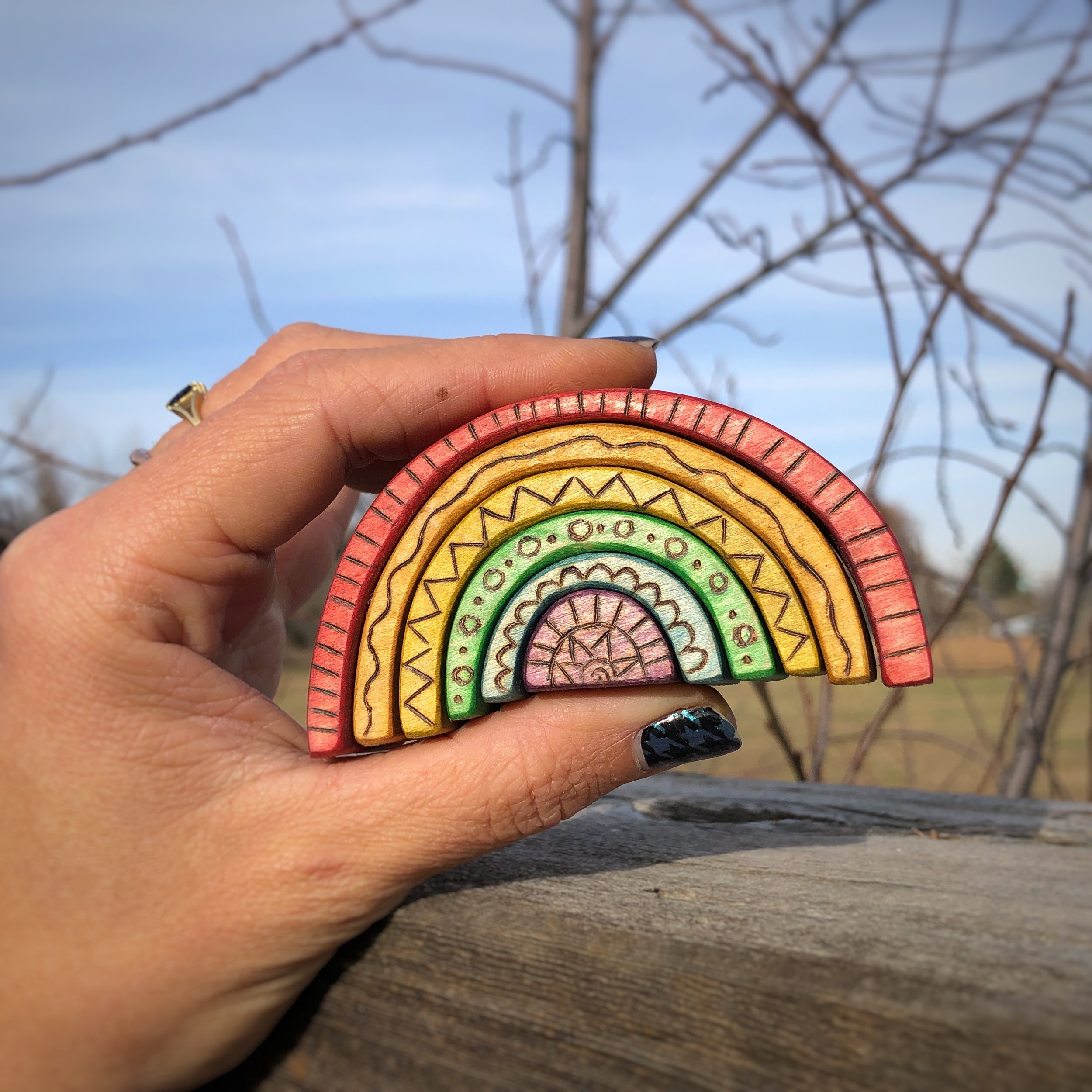 Mini rainbow stacker!