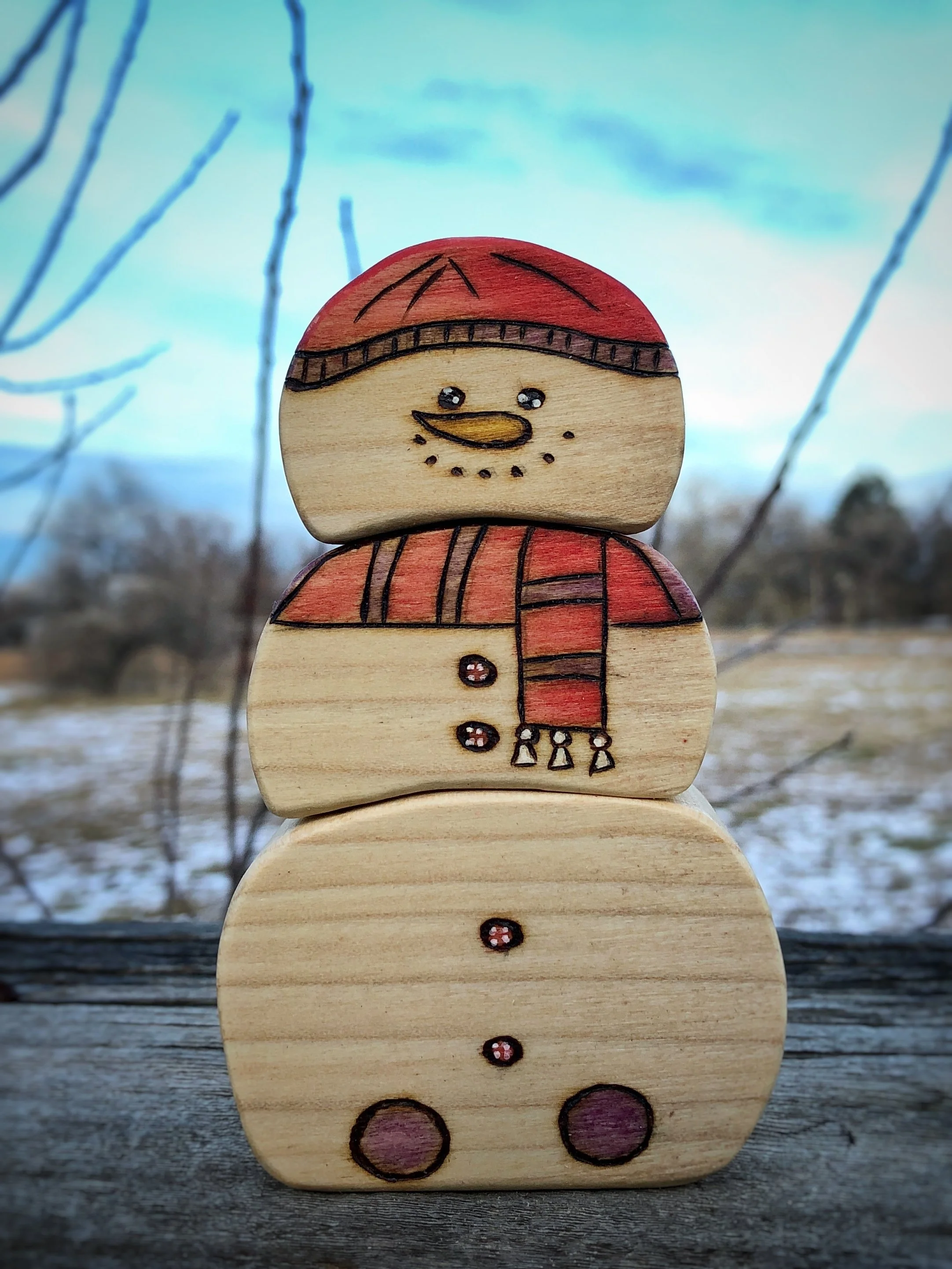 Stacking Snowman with Hat