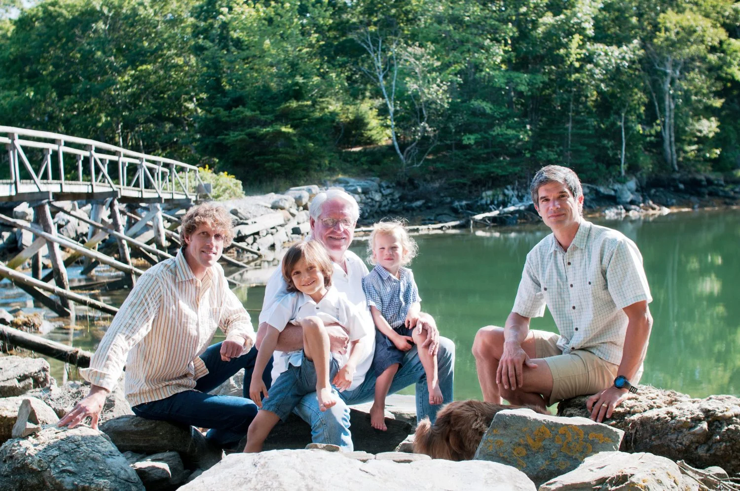 Three generations of men and boys.