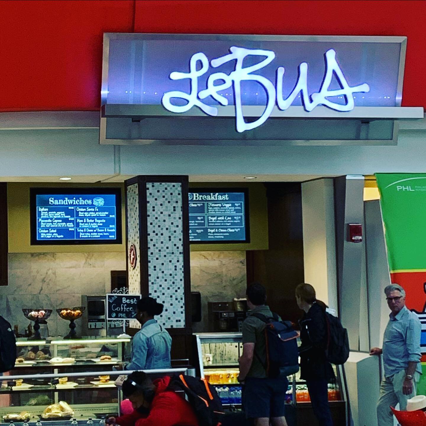 At the airport this morning, I spotted one of my dad&rsquo;s favorite places to stop for a muffin&mdash;LeBus. Seriously, if you haven&rsquo;t had one they are wonderful. (Do they still make peaches &amp; cream??). When I was a kid, my dad would take