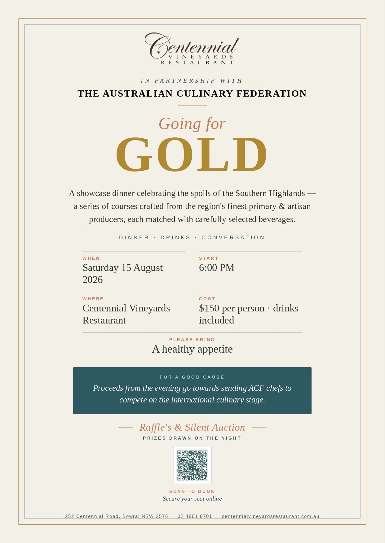 Going For Gold In Association With Australian Culinary Federation