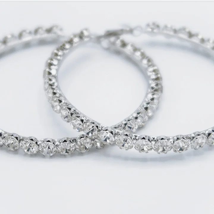 "Krystal" Rhinestone Hoop Earrings