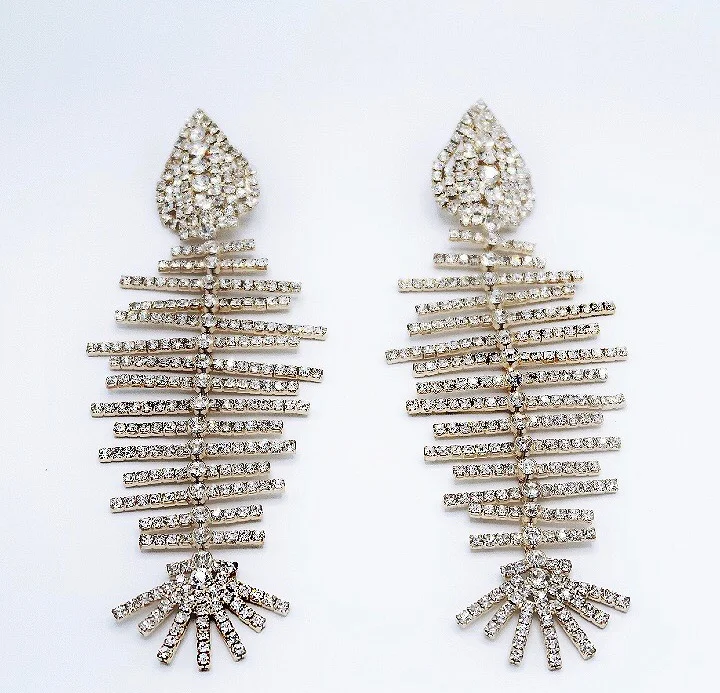 Fish Bone Drop Earrings