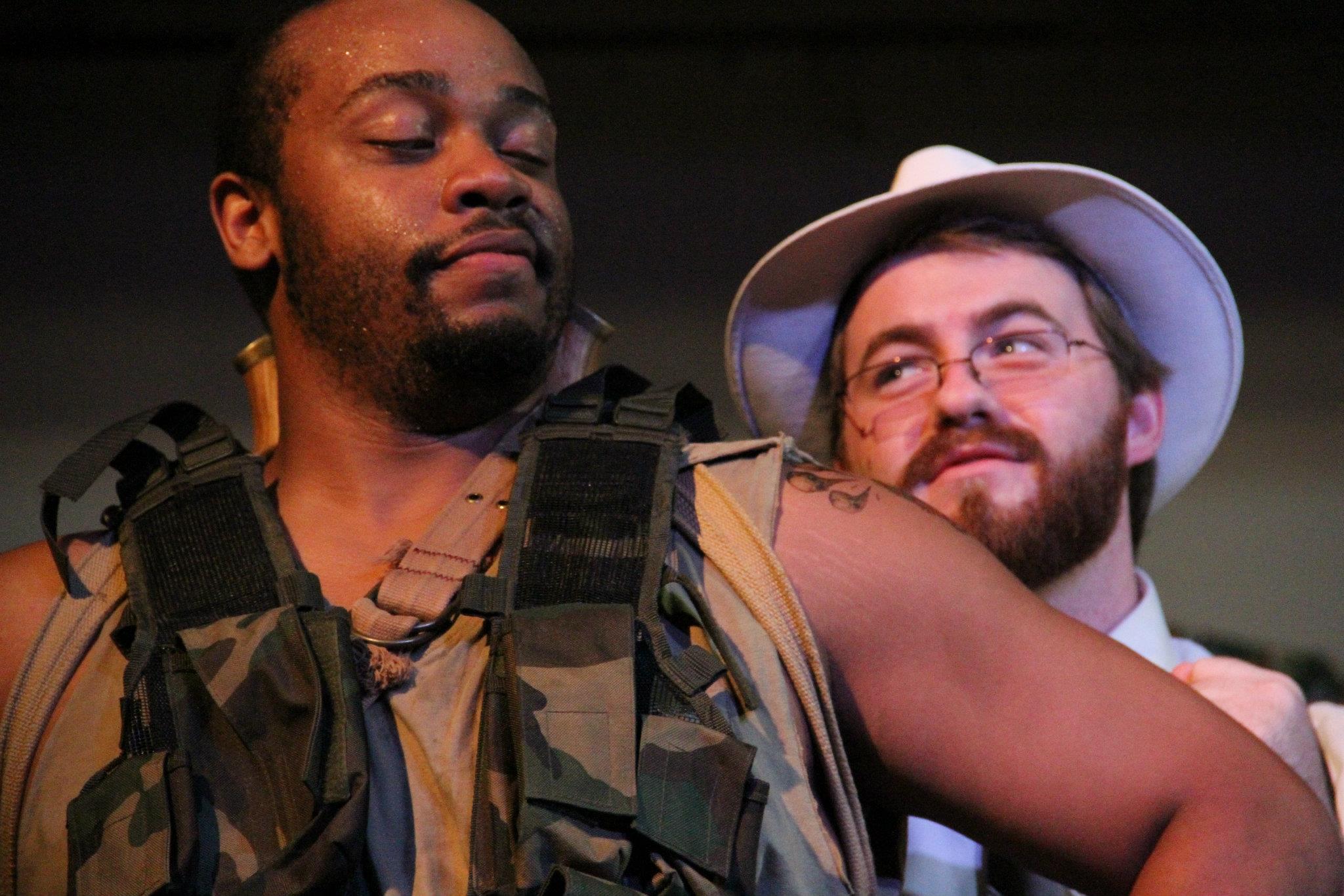 Ajax (Greg Hall) and Agamemnon (Travis Koneschik)