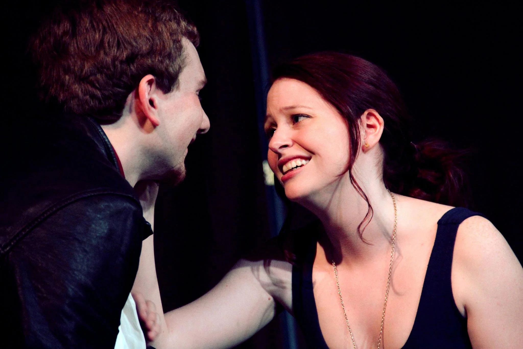 Troilus (Alex Karge) and Cressida (Haley Cooper)
