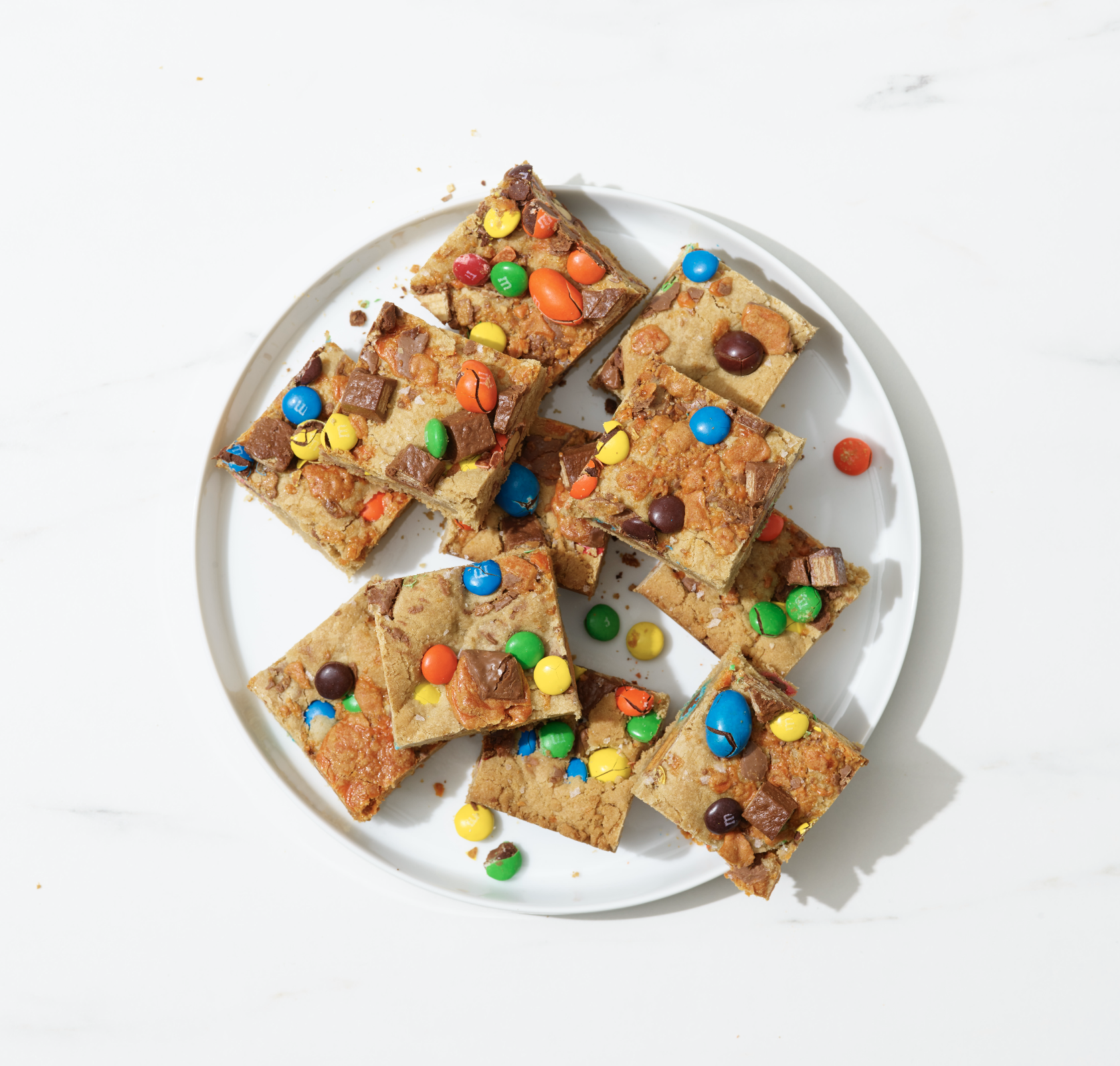 Salted Candy Blondie Bars