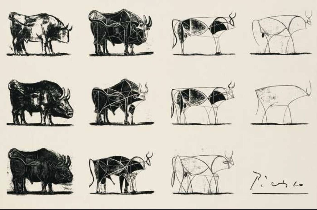 Bull abstraction, Pablo Picasso
