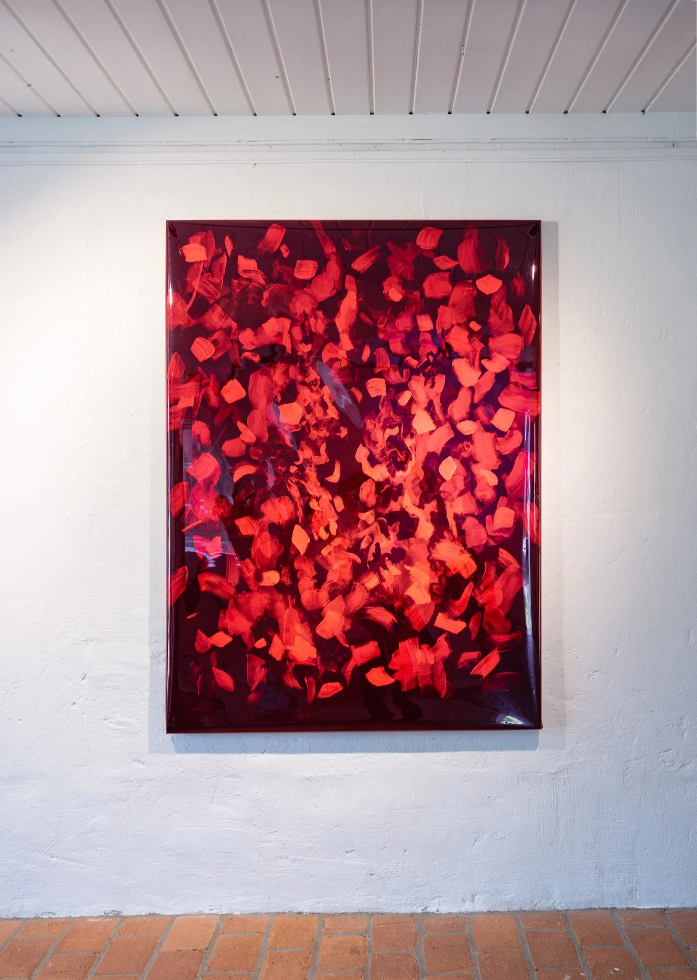 Painting with red filter