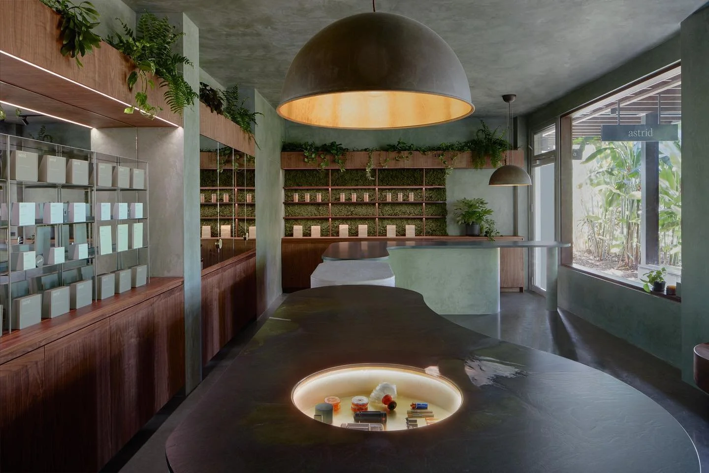The Astrid dispensary with products on shelves