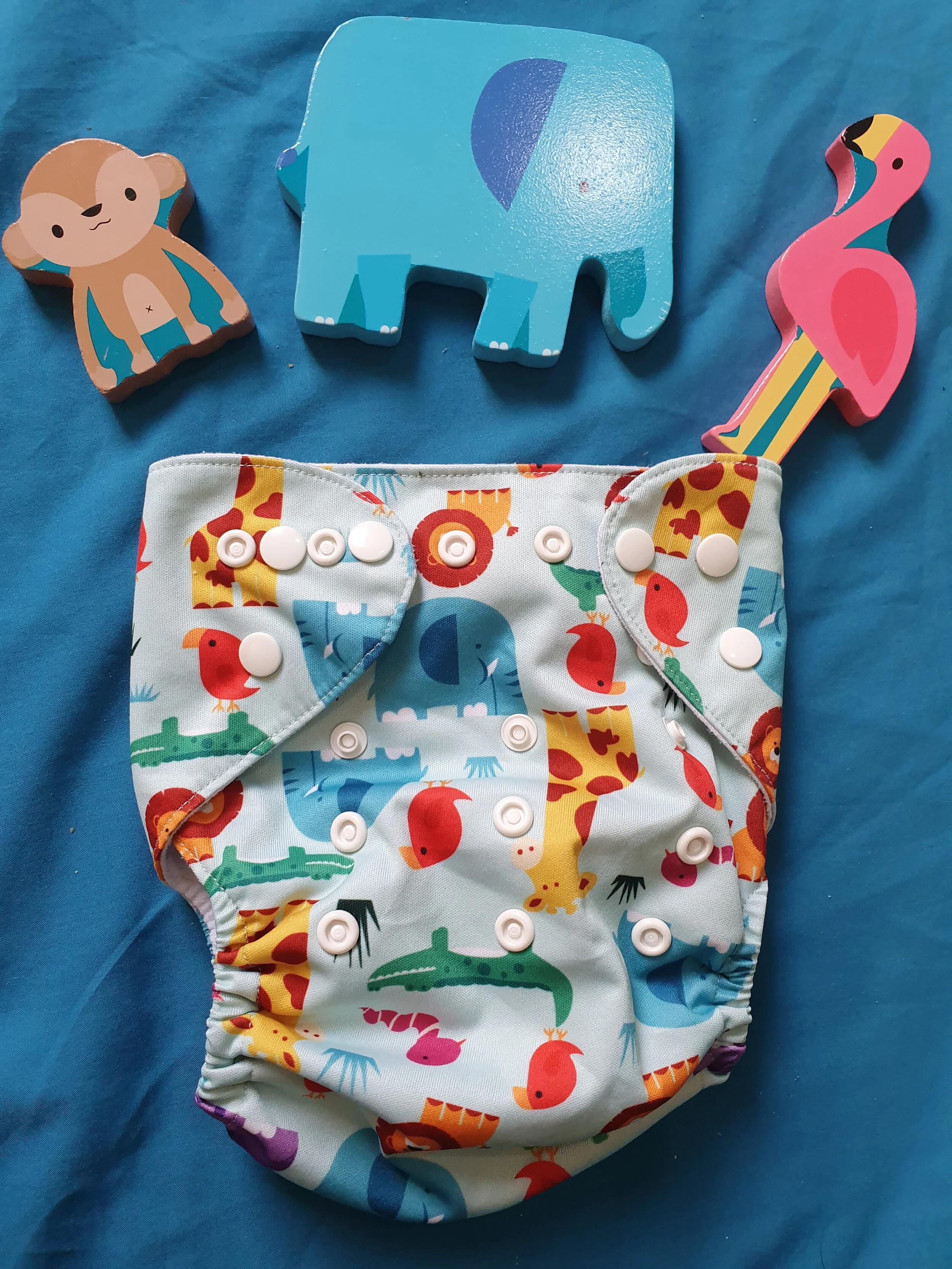 AlvaBaby OSFM Pocket Style Printed Nappy