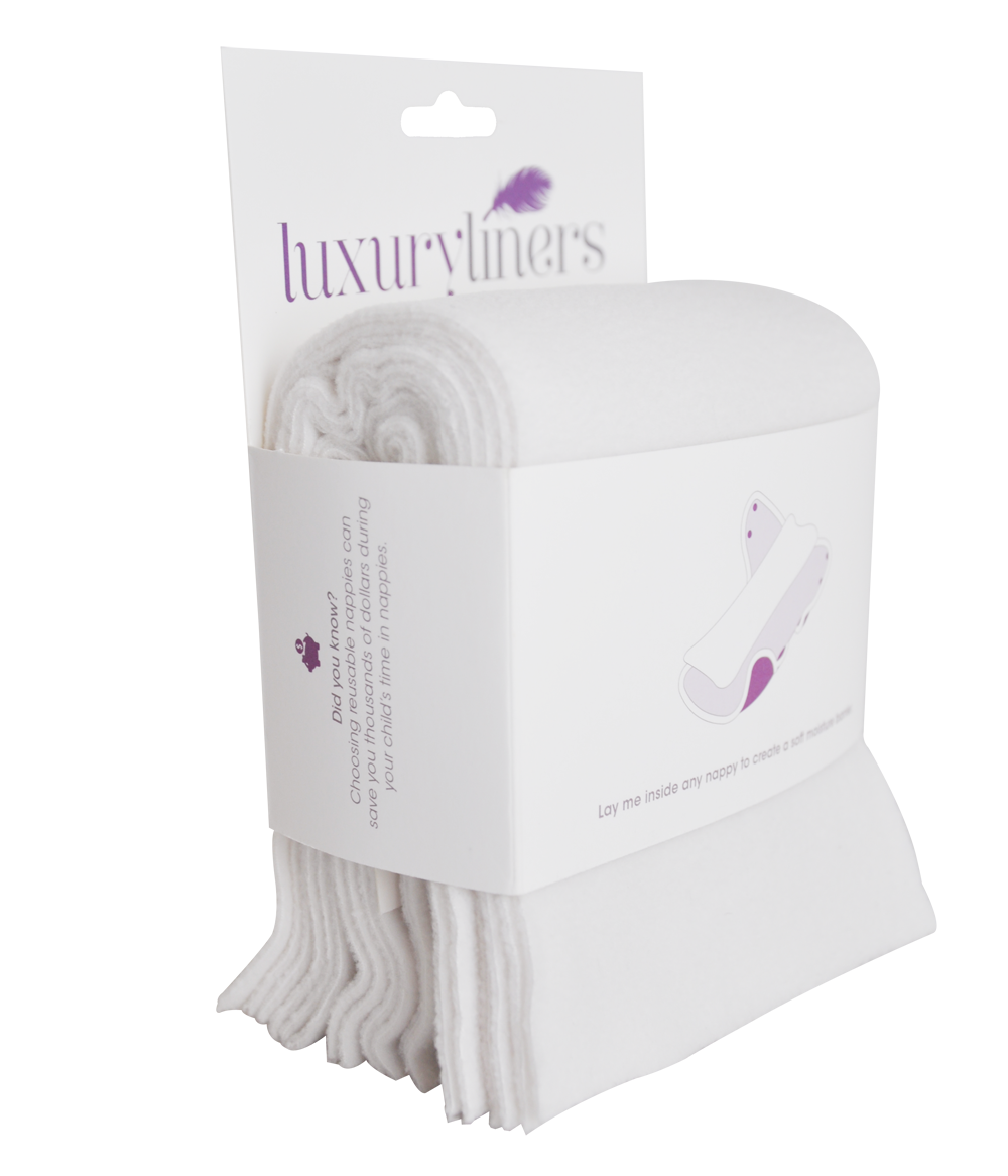 Seedling Luxury Liners – Reusable Cloth Nappy Liners Pack of 10