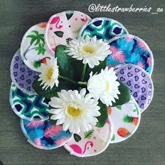 Little Strawberries Reusable Nursing Pads Set of 2