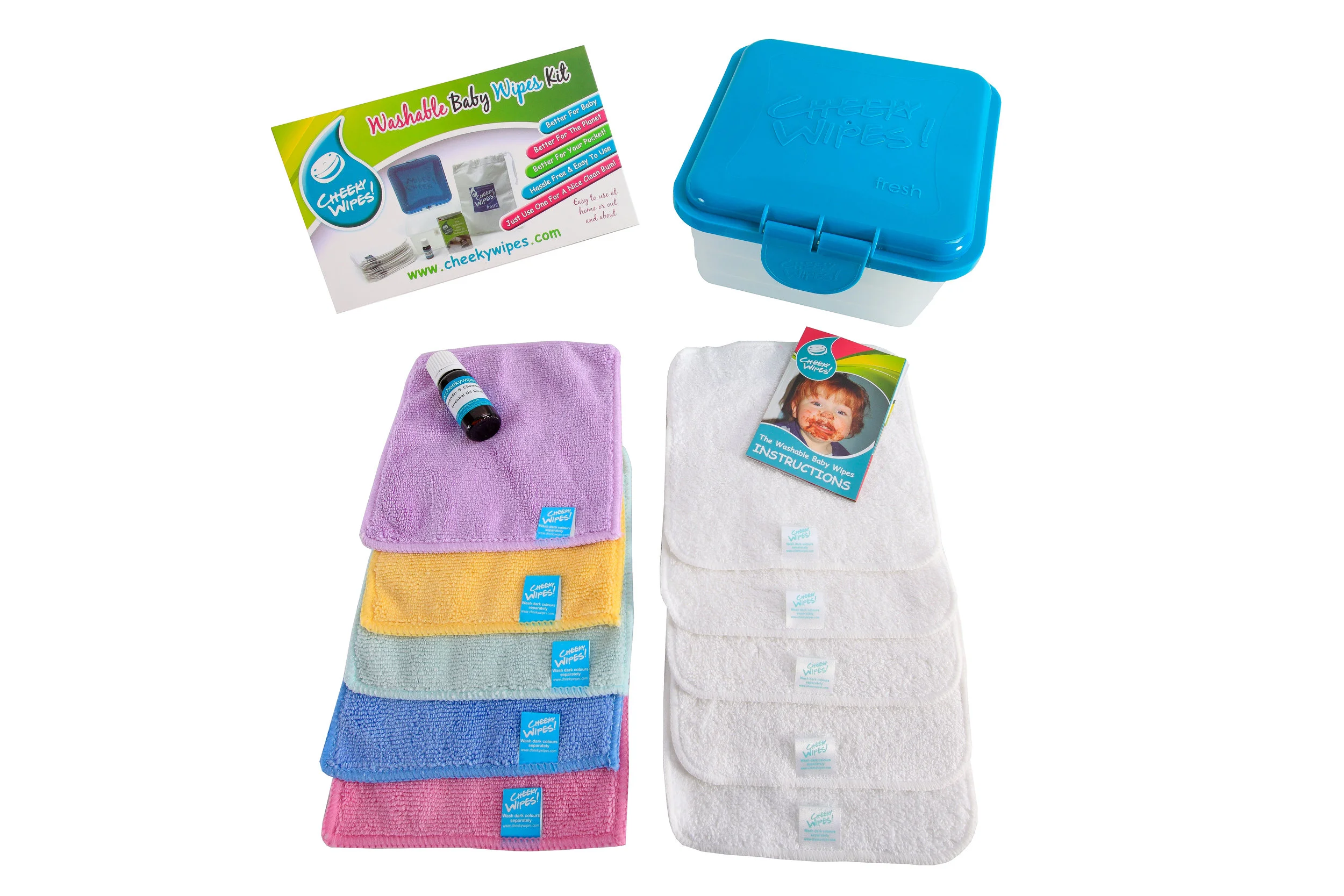 Cheeky Wipes Baby Wipes Trial Kit with Fresh Wipes Bag