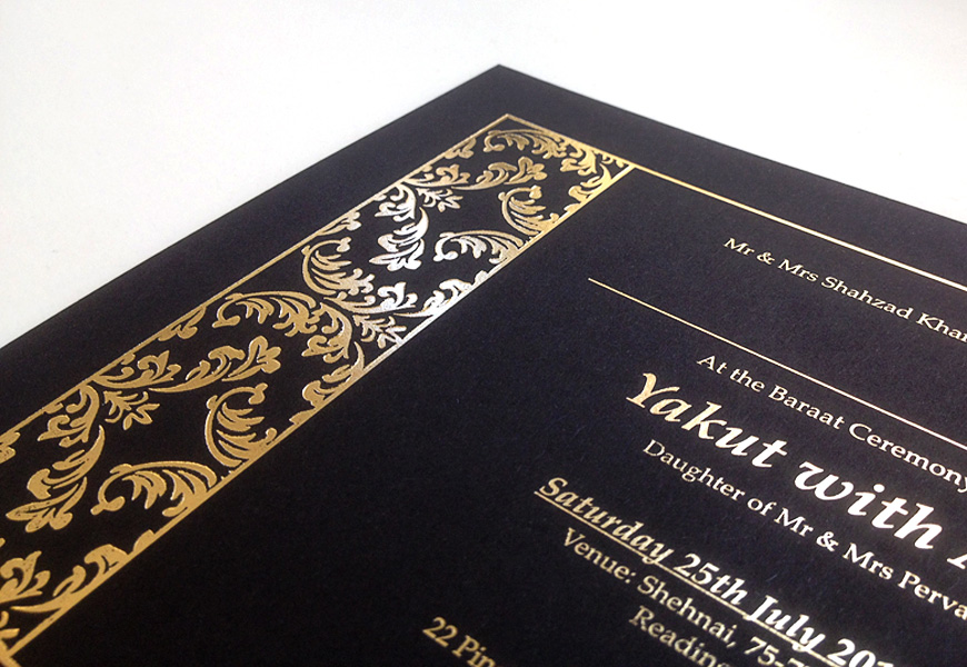 Black and Gold Wedding Invitations